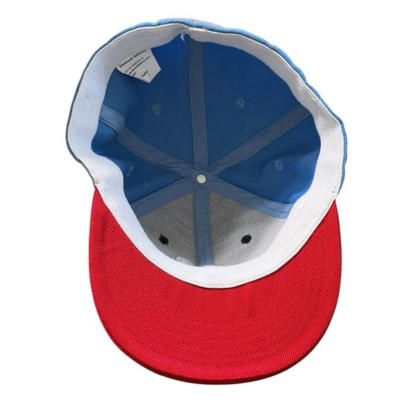 Samuel Adams Brewery Beer Boston Lager Flex Fit Hat Cap Large/X-Large Red Blue - Picture 8 of 10